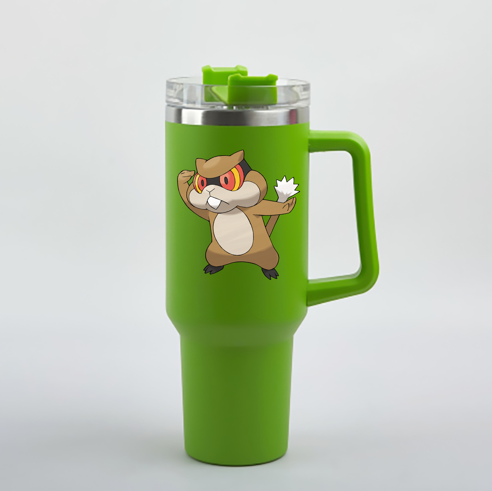 （画像用） ポケットモンスター Pokémon 1200mL車用タンブラー - クリスタルステッカー（プラスチックストロー付き）